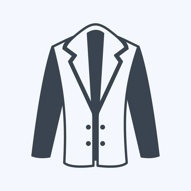 Εικονίδιο παλτό. κατάλληλο για άνδρες αξεσουάρ σύμβολο. στυλ glyph. απλό σχεδιασμό επεξεργάσιμο. διανυσματικό πρότυπο σχεδιασμού. απλή απεικόνιση συμβόλων - Διάνυσμα, εικόνα