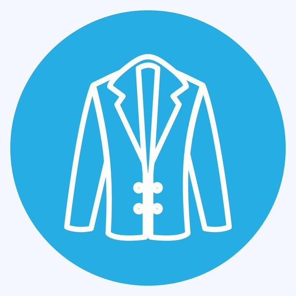 Icon Coat. suitable for men accessories symbol. blue eyes style. simple design editable. design template vector. simple symbol illustration - Vektor, kép