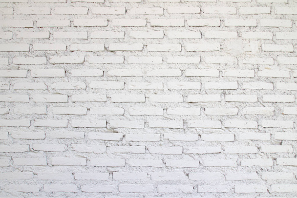 Modern white brick wall texture for background - Photo, Image