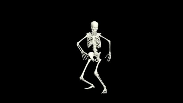 Dancing Skelet 3D.3D Skelet Dance Animatie. Skelet 3D dans.  - Video
