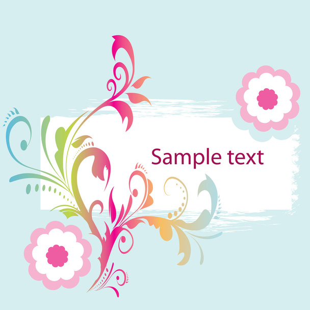 multicolored floral background - Vector, imagen