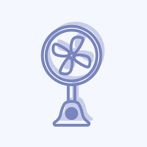 Icon Table Fan. suitable for Home symbol. two tone style. simple design editable. design template vector. simple symbol illustration - Вектор, зображення
