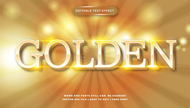 golden text effect editable - Vector, Image