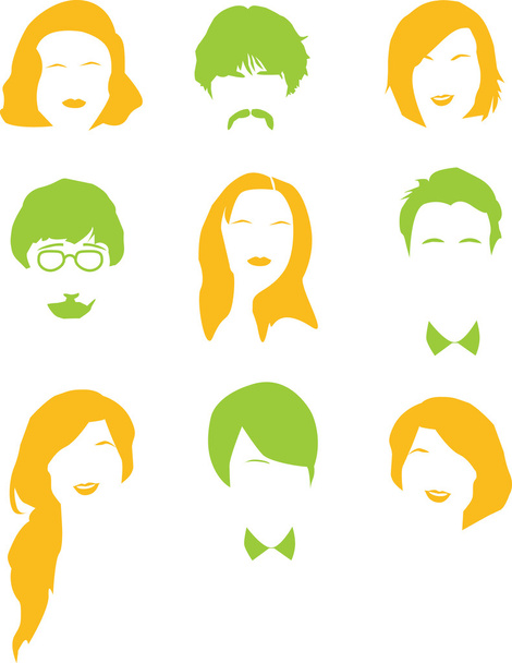 Faces - Vector, Image