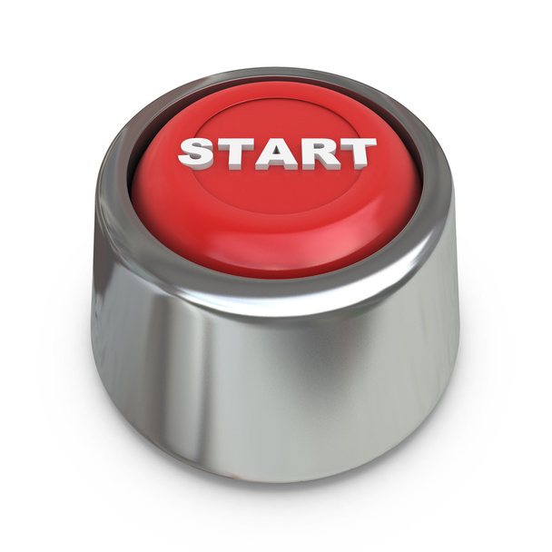 Red start button - Photo, Image