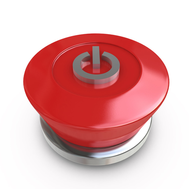 Red power button - Zdjęcie, obraz