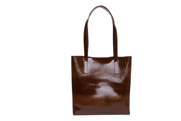 dámská taška z pravé kůže imitace krokodýlí kůže - Fotografie, Obrázek