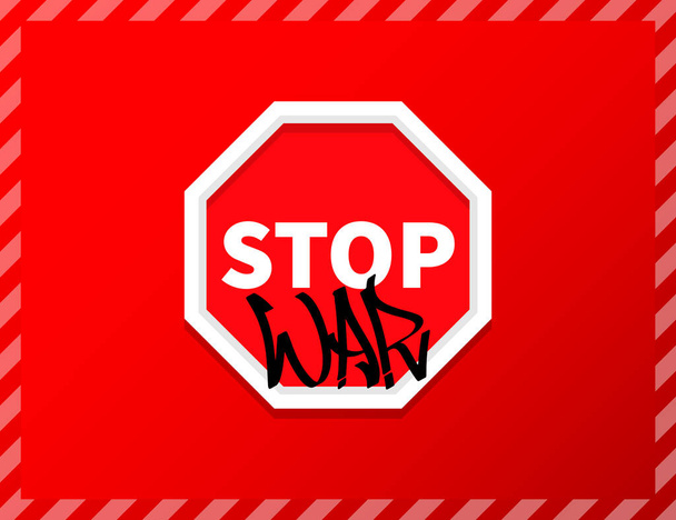 Σταματήστε το αντιπολεμικό γκράφιτι - Διάνυσμα, εικόνα