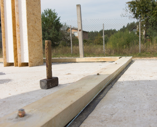 Mallet Tool at the Building Construction Site - Foto, Imagen