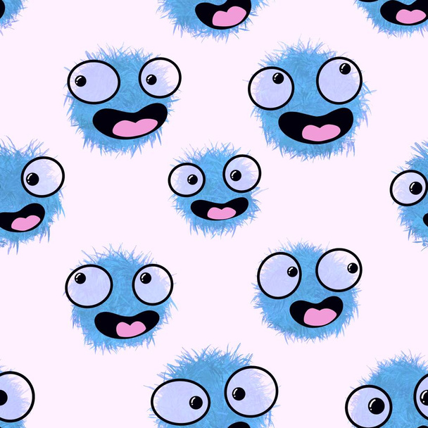 Kids seamless aliens monsters pattern for textiles and packaging and gifts and cards and linens and wrapping paper - Фото, зображення