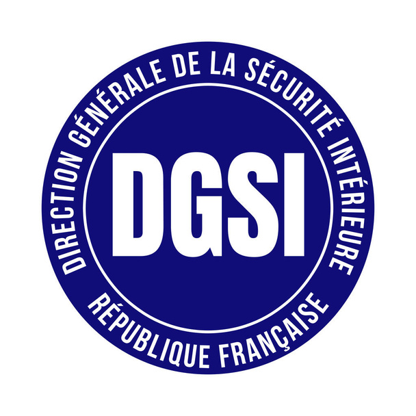 DGSI symbol icon called general directorate for internal security in french language - Foto, Imagen