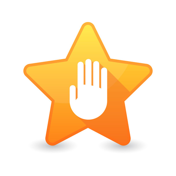 Izolované ikonu hvězdičky s rukou - Vektor, obrázek