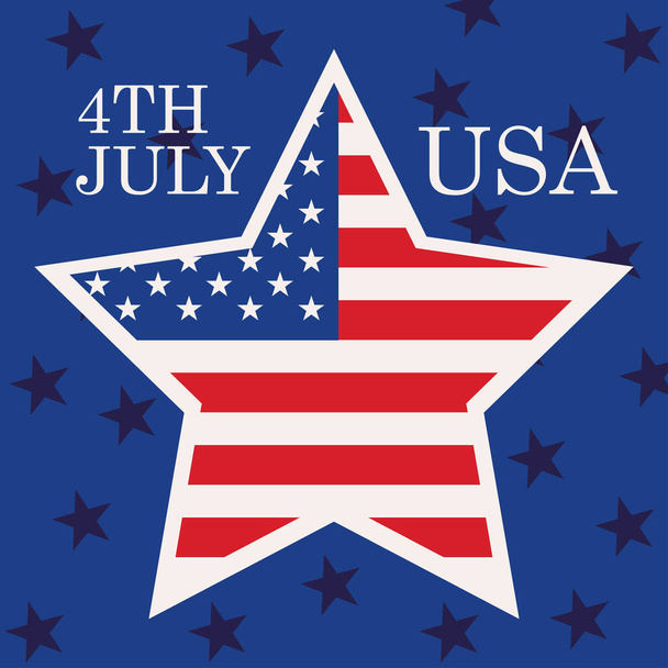 onafhankelijkheidsdag 4 juli USA - Vector, afbeelding