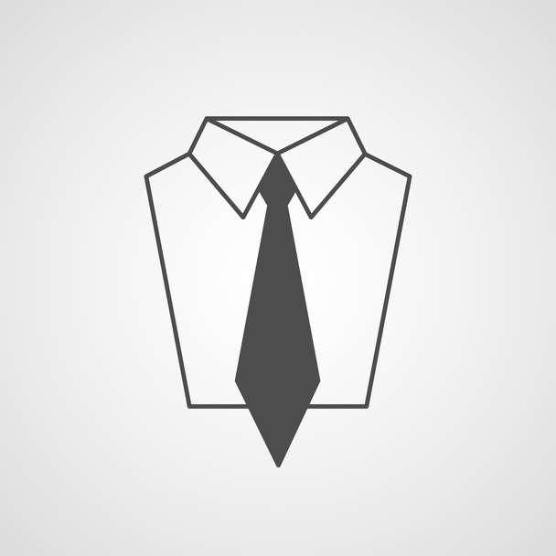 Wektor krawat i koszula ikonie designu. Koncepcja Biznesowa płaski symbol. - Wektor, obraz