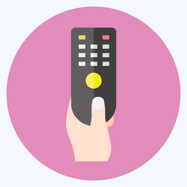 Icon Holding Remote. suitable for Hand Actions symbol. flat style. simple design editable. design template vector. simple symbol illustration - Vecteur, image