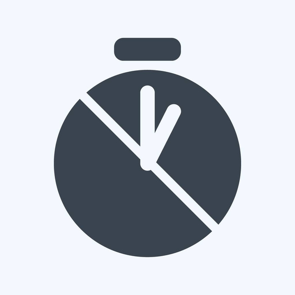 Icon Timer Off. suitable for Photo Editing symbol. glyph style. simple design editable. design template vector. simple symbol illustration - Vector, imagen