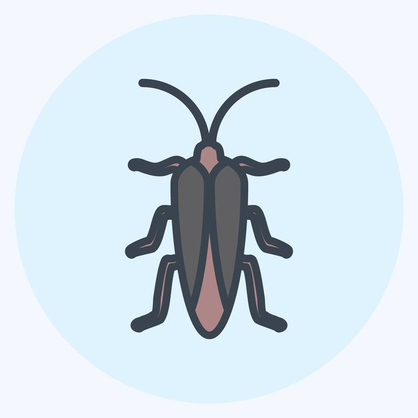 Icoon Bug II. geschikt voor Animal symbool. Kleurmaat stijl. eenvoudig ontwerp bewerkbaar. ontwerp template vector. eenvoudige symbool illustratie - Vector, afbeelding