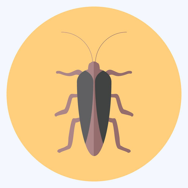 Icon Cockroach. suitable for Animal symbol. flat style. simple design editable. design template vector. simple symbol illustration - Vettoriali, immagini