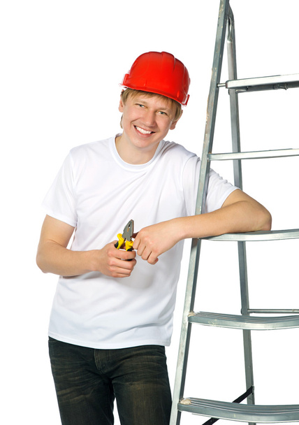 Portrait of a builder - Фото, изображение