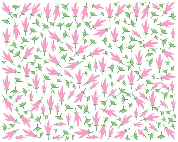 Symbol of Love, Illustration Background of Bright and Beautiful Pink Cosmos Flowers or Cosmos Bipinnatus - Вектор, зображення