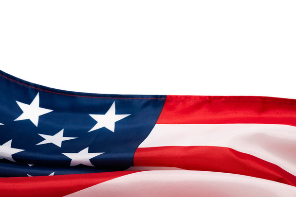 American flag as a background. Top view. - Photo, image