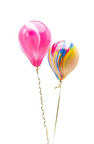 air helium balloons isolated on white background - Photo, image