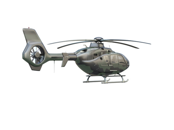 Военный вертолет на белом фоне
 - Фото, изображение