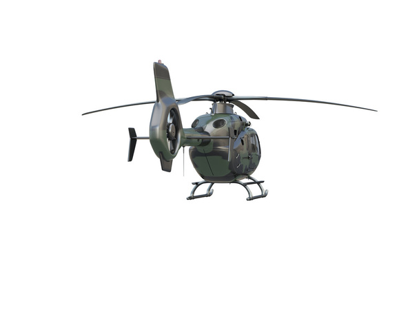 Beyaz arka plan üzerinde askeri helikopter - Fotoğraf, Görsel