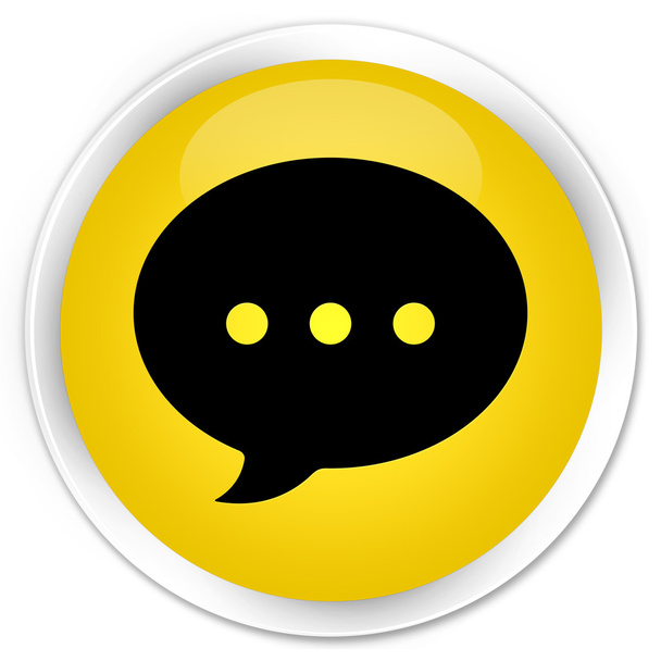 Conversation icon yellow button - Photo, Image