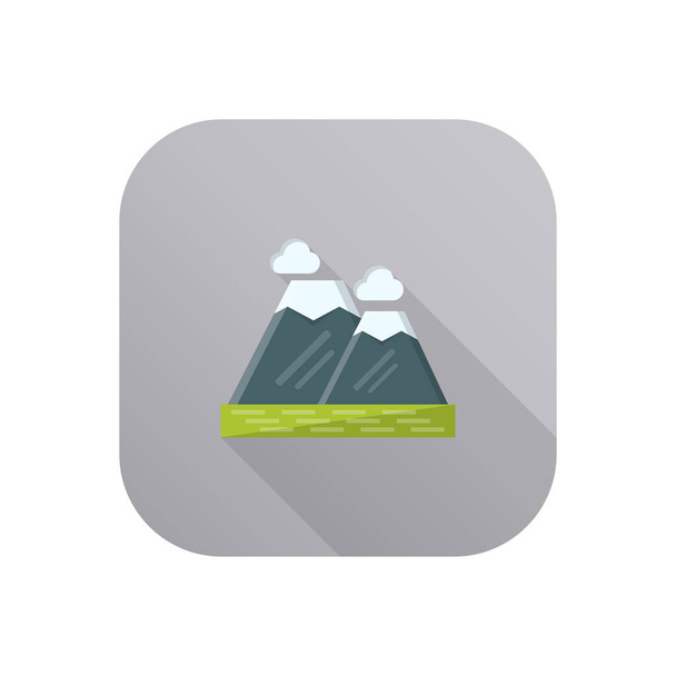 mountain vector illustration on a transparent background.Premium quality symbols.vector line flat icon for concept and graphic design. - Vecteur, image