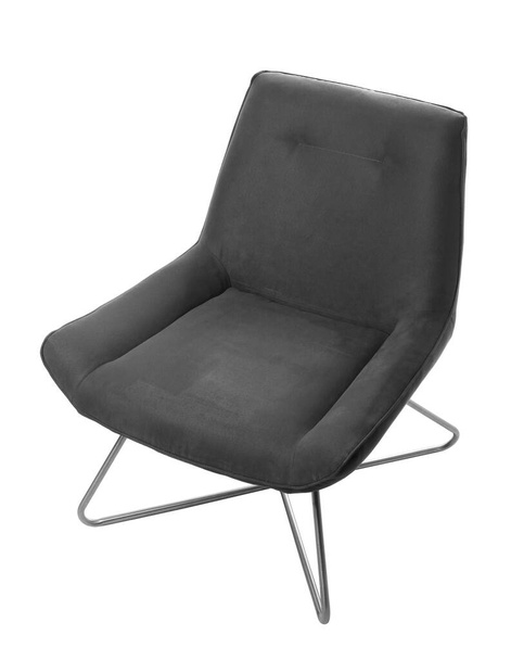 Stylish comfortable grey chair isolated on white - Valokuva, kuva