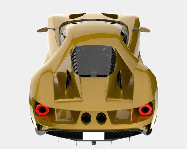 Sport car isolated on background. 3d rendering - illustration - Photo, Image