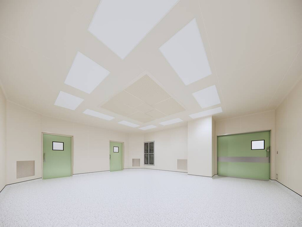 Empty interior 3D rendering Operating Room - Foto, Imagem