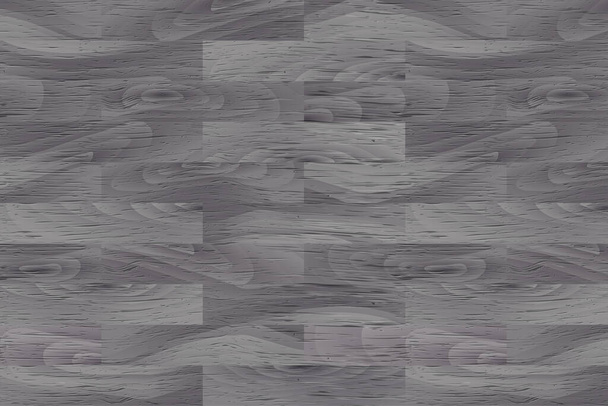 Realistic Grey Wood Grain textured horizontal background. Wooden plank pattern, board, natural dark grey floor or wall texture. Vector wood print for interior design, home decor, web, wallpaper - Vector, Image