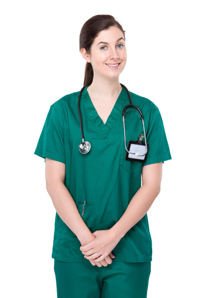 vrouwelijke arts met stethoscoop - Foto, afbeelding