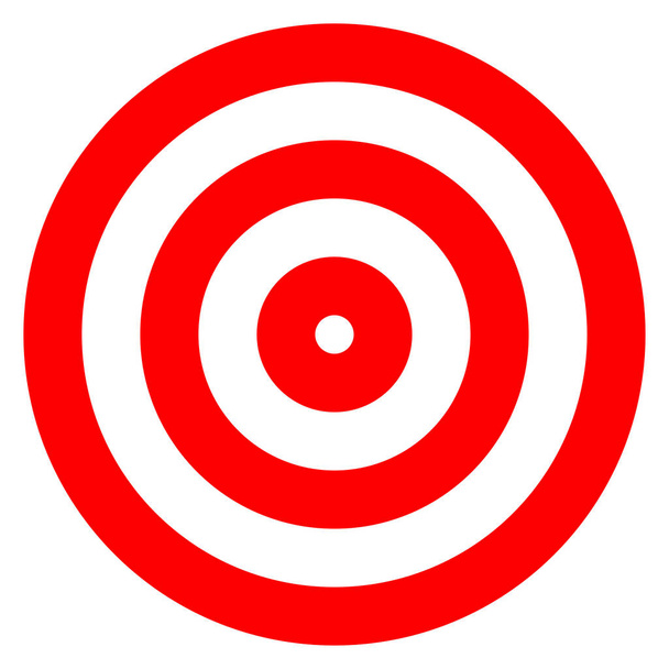 Concentric radial circles, rings design element icon. Stock vector illustration, clip-art graphics - Вектор,изображение