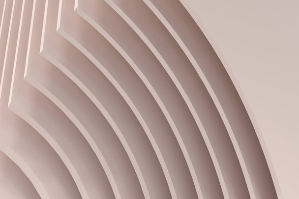 Abstract futuristic beige background, minimalist 3d render - Foto, Imagen