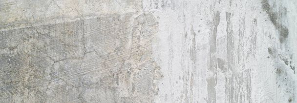 Branco concreto riscado, superfície de parede de gesso branco panorâmico - Foto, Imagem