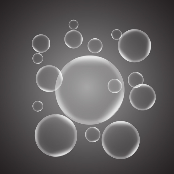 Abstract background with gray glossy bubble - Vektör, Görsel