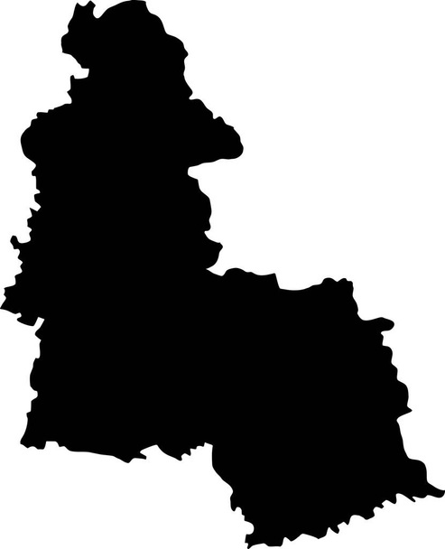 Black flat blank vector map of the Ukrainian administrative area  of SUMY OBLAST, UKRAINE - Vector, afbeelding