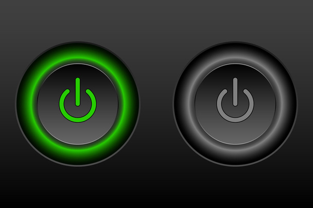 Glowing Power Button - Vector, Image
