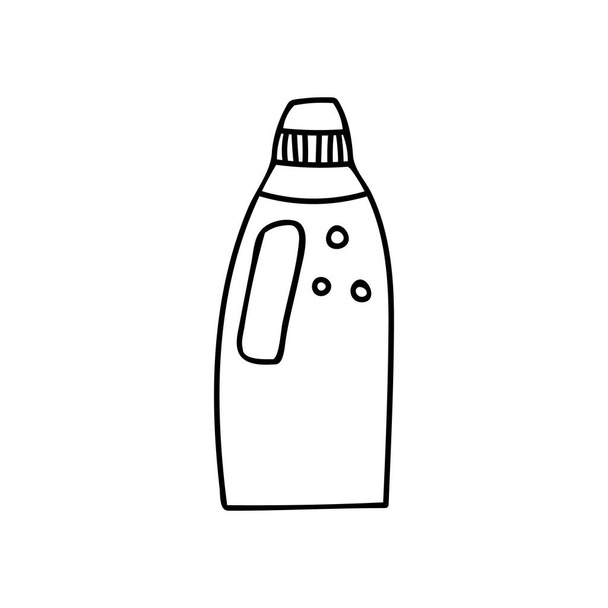 Deterjan şişesi karalama ikonu. Vektör olarak el çizimi deterjan şişesi simgesi - Vektör, Görsel