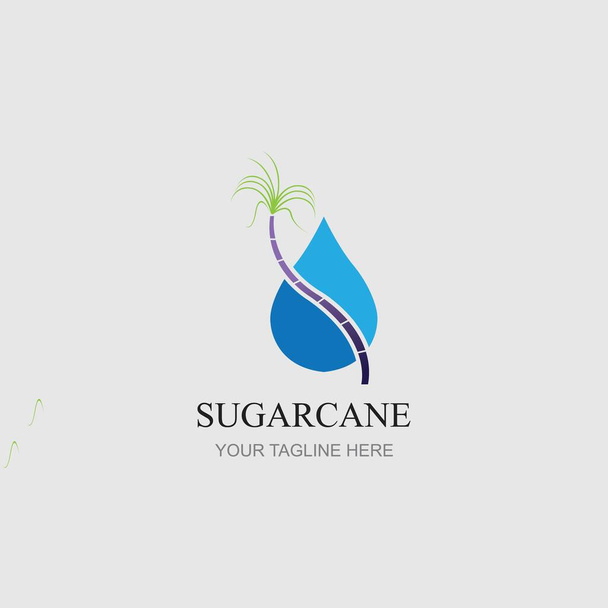 Sugar cane logo icon symbol vector illustration design template - Vector, Image
