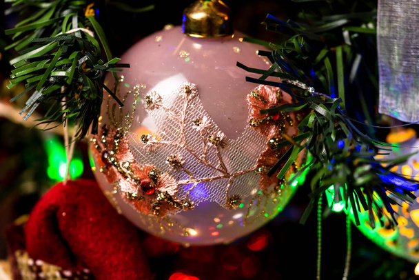 Christmas decoration hanging in Christmas tree - Photo, Image