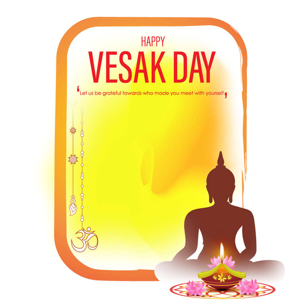 ilustração vetorial para buddha Purnima, Dia de Vesak - Vetor, Imagem