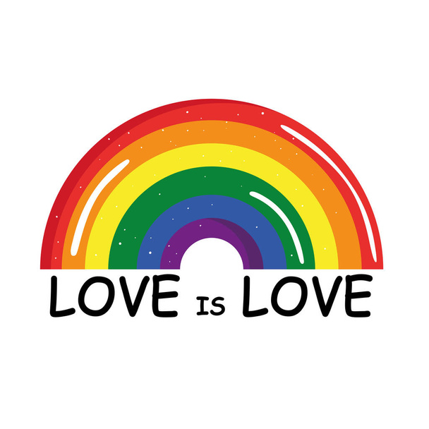 love is love rainbow - Вектор, зображення