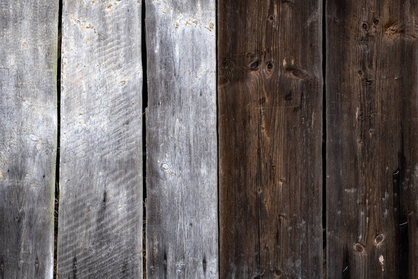 Close up of old planks. Old wood background. - 写真・画像