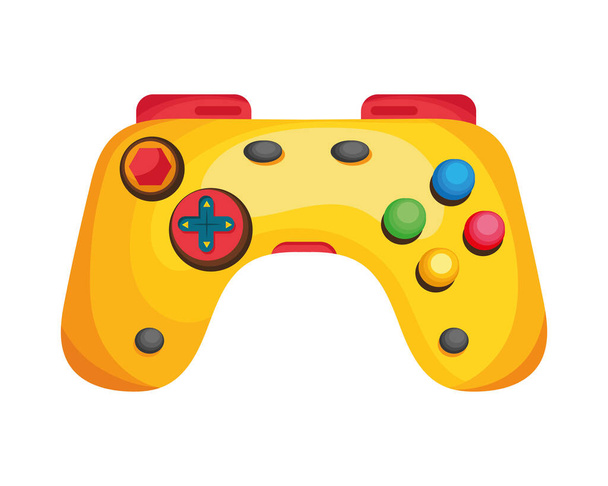 yellow video game control - Vector, Image