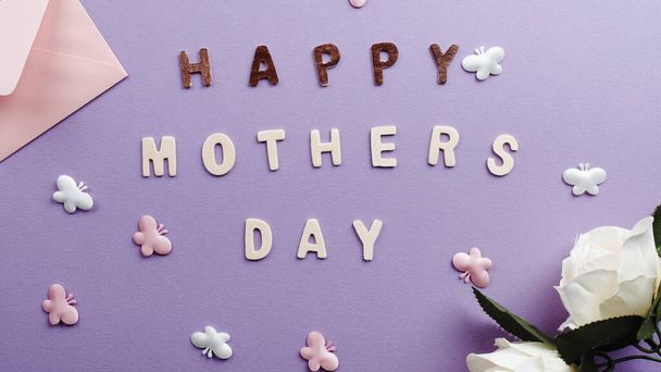 Purple Mothers Day purple background - Фото, зображення