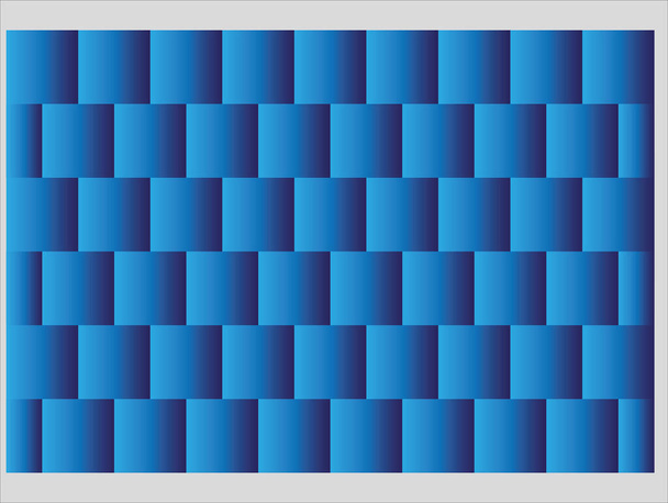 Vektorgrafiken, die die Textur zeigen, die sich aus der Anordnung und Transformation von Quadraten ergibt. Ein Farbverlauf wurde angewendet, um einen 3D-Effekt zu erzielen. - Vektor, Bild
